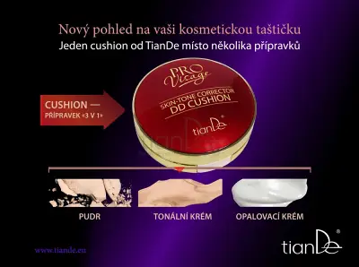 TianDe DD Totálny korekčný prípravok Cushion - light, tiande, kozmetika tiande, tiande slaviton, tiande sk, tiande recenzie