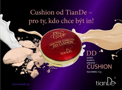 TianDe DD Totálny korekčný prípravok Cushion - nude, tiande, recenzia, vlozky, kozmetika, online office