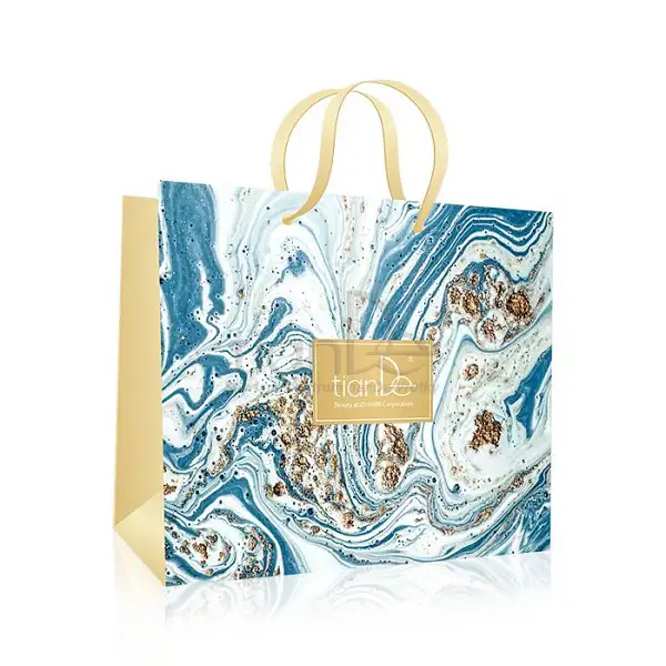 Papierová darčeková taška Coast of Azure modrá od 1,20€ - tiande, darček, darčekové, tiande recenzie, tiande naplaste, tiande vlozky | TianDe